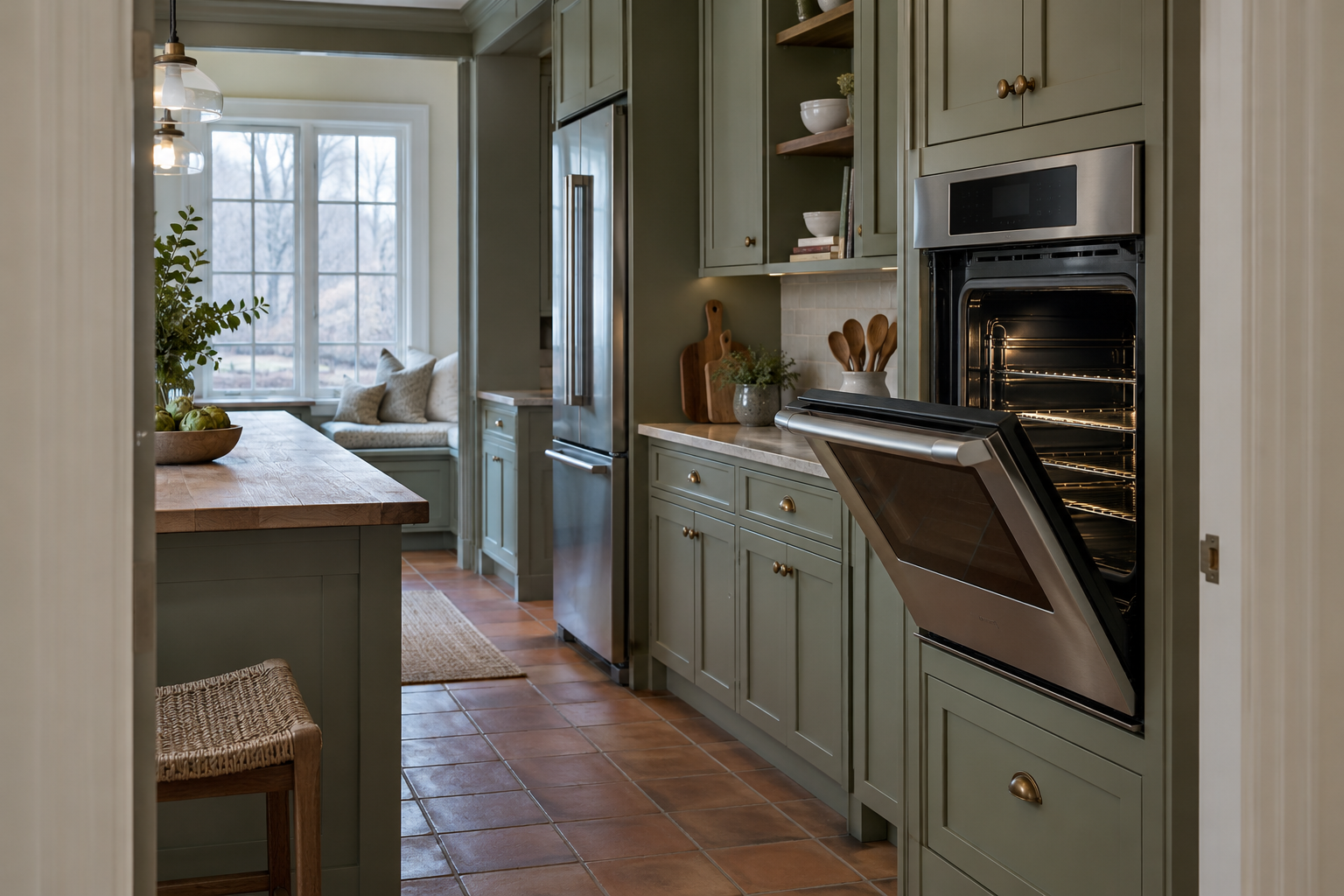 Illustrative Monogram oven in a residential kitchen — AI image for Sub-Zero Repair Golden’s Bridge